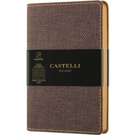 Libreta Castelli Harris Tobacco 9x14 cm hojas blancas
