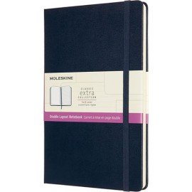 Libreta Moleskine 13X21 Azul Mixta Hr Y Hb Pd