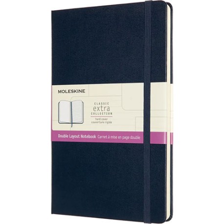 Libreta Moleskine 13X21 Azul Mixta Hr Y Hb Pd