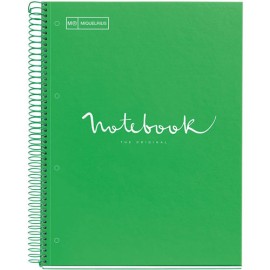 CUADERNO PROFESIONAL MIQUELRIUS EMOTIONS CUADRO CHICO 120 HOJAS VERDE