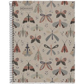 CUADERNO FORMA FRANCESA MIQUELRIUS ECOBUTTERFLY RAYA 80 HOJAS