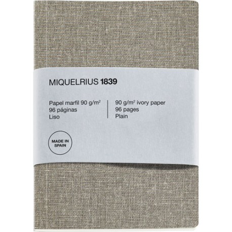 LIBRETA MIQUELRIUS LAYFLAT A5 48 HOJAS LISO LINO TEX