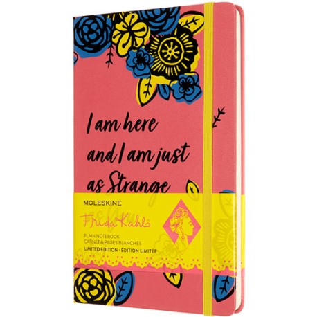 Libreta Moleskine 13X21Cm Raya Pasta Dura Frida Rosa