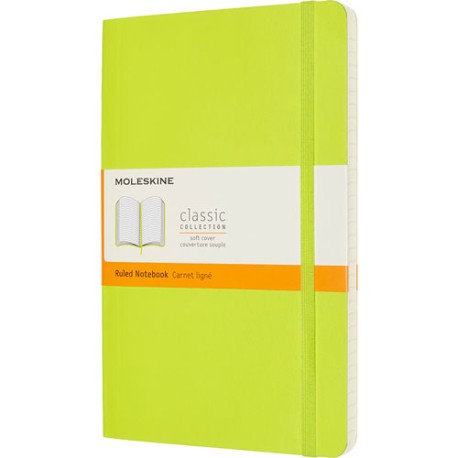 Libreta Moleskine 13X21Cm Raya Pasta Suave Verde Limón