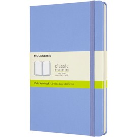 Libreta Moleskine 13X21Cm Blanca Pasta Dura Azul Hortensia