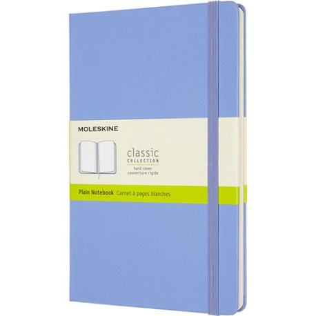 Libreta Moleskine 13X21Cm Blanca Pasta Dura Azul Hortensia