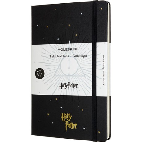 Libreta Moleskine 13X21Cm Raya Pasta Dura Harry Potter Negra