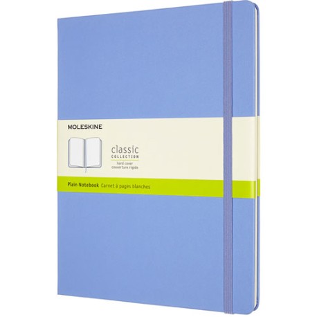 Libreta Moleskine 19X25Cm Blanca Pasta Suave Azul Hortensia