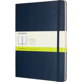 Libreta Moleskine 19X25 Cm Blanca Pasta Dura Azul Zafiro