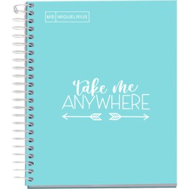 LIBRETA MIQUELRIUS MESSAGES BOOK CUADRO CHICO 100 HOJAS SKYBLUE