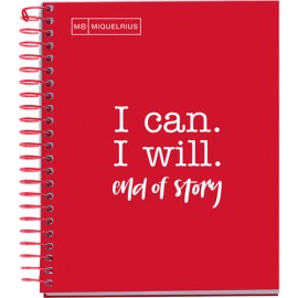 LIBRETA MIQUELRIUS MESSAGES BOOK CUADRO CHICO 100 HOJAS RED