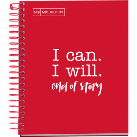 LIBRETA MIQUELRIUS MESSAGES BOOK CUADRO CHICO 100 HOJAS RED