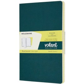 Libreta Pasta Suave Moleskine 13X21 Cm Raya Verde Amarillo