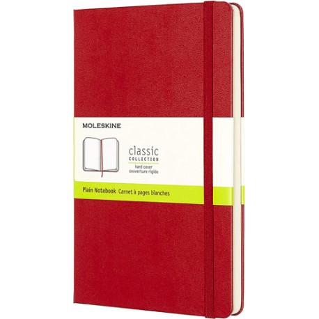 Libreta Pasta Dura Moleskine 13X21 Cm Raya Roja Escarlata