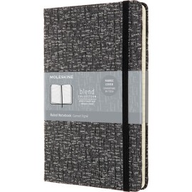 Libreta Moleskine Blend Textil Gris 13X21 Cm Raya