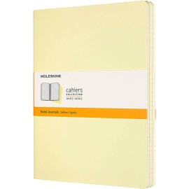 Libreta Moleskine Cahier Amarilla 19X25 CM de Rayas Paquete Con 3