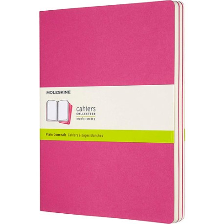 Libreta Moleskine Cahier 19X25 Cm Hojas Blancas Paquete Con 3