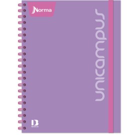 Cuaderno universitario de raya Norma unicam pasta gruesa doble arillo 160 hojas
