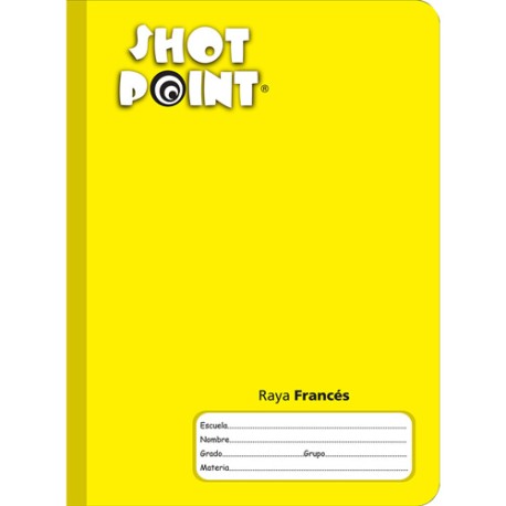 CUADERNO COSIDO FORMA FRANCESA SHOT POINT RAYA 100 HOJAS