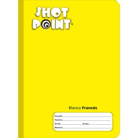 CUADERNO COSIDO FORMA FRANCESA SHOT POINT BLANCO 100 HOJAS