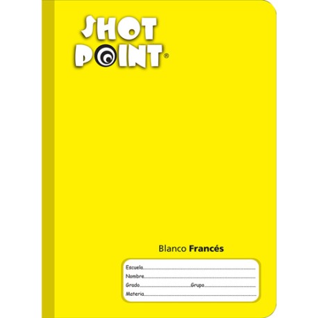 CUADERNO COSIDO FORMA FRANCESA SHOT POINT BLANCO 100 HOJAS