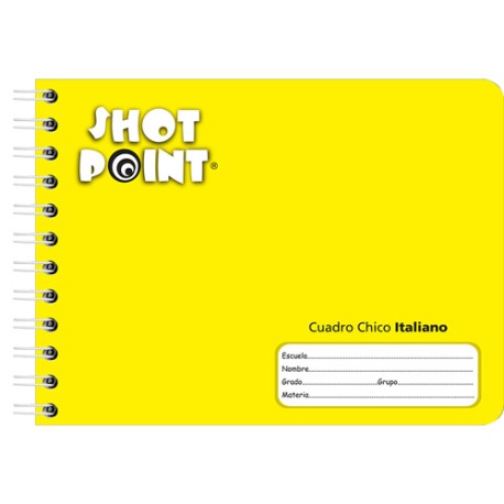 CUADERNO FORMA ITALIANA SHOT POINT CUADRO CHICO 100 HOJAS