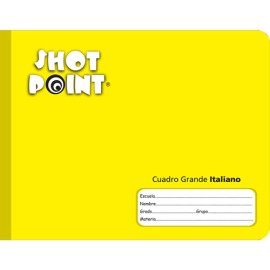 CUADERNO COSIDO FORMA ITALIANA SHOT POINT CUADRO GRANDE 100 HOJAS