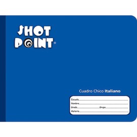 CUADERNO COSIDO FORMA ITALIANA SHOT POINT CUADRO CHICO 100 HOJAS